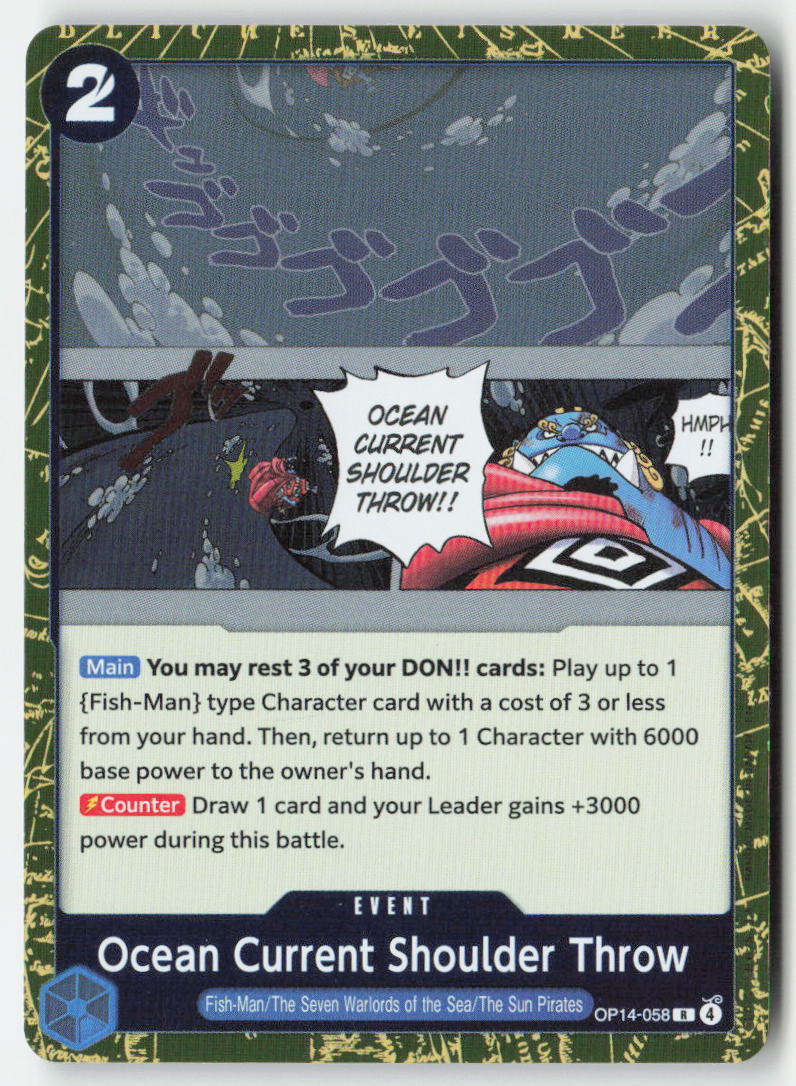 Ocean Current Shoulder Throw OP14-058 Foil Rare Lightly Played