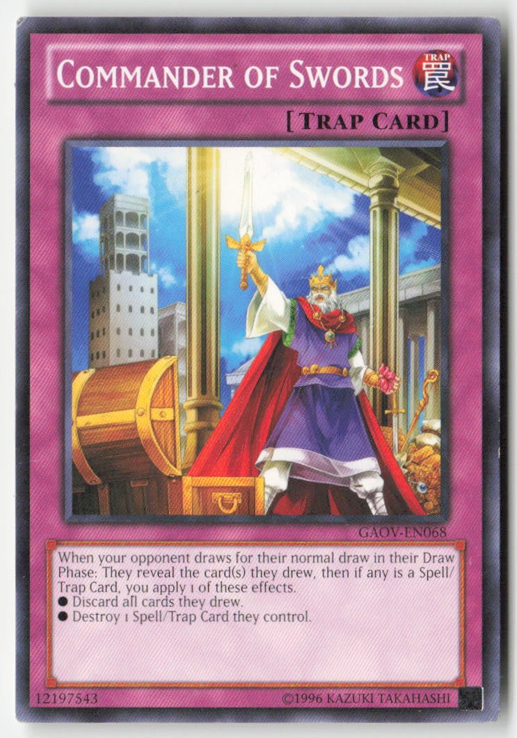 Commander of Swords GAOV-EN068 Unlimited Common Moderately Played, Front