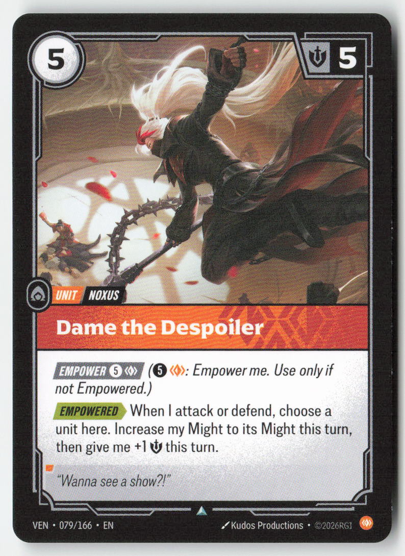 Dame the Despoiler #079/166 - Vendetta - Riftbound - Uncommon - Lightly Played, Front