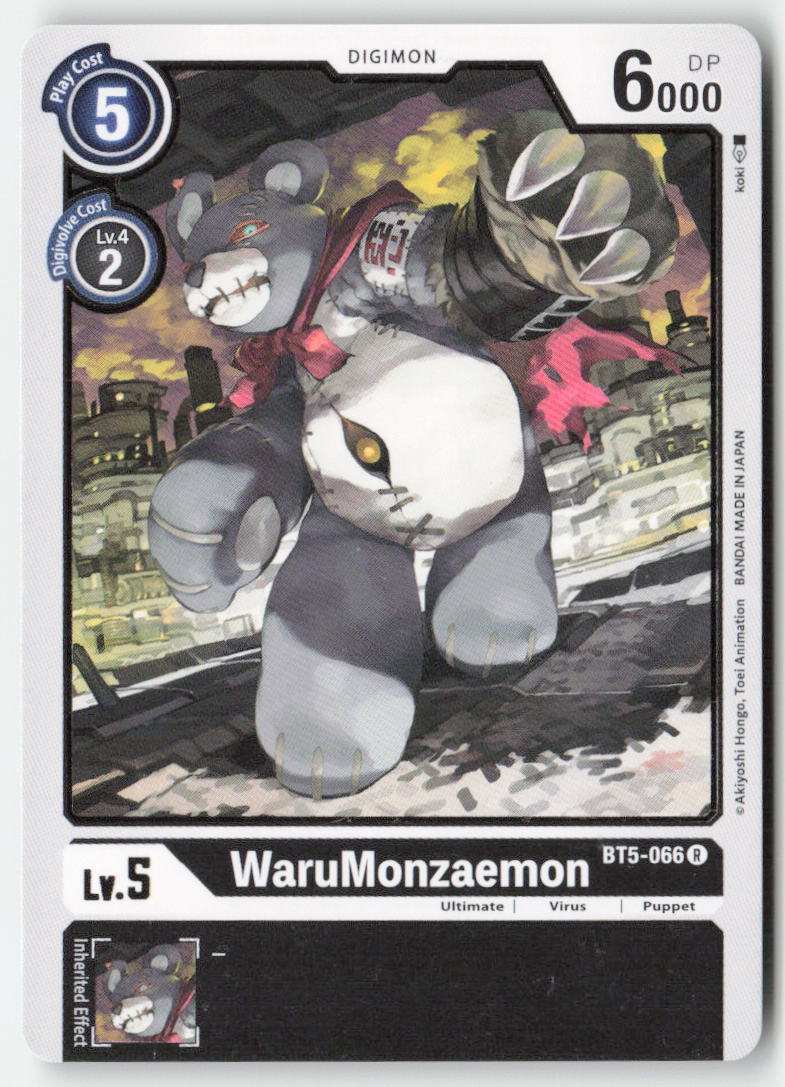 WaruMonzaemon BT5-066 Normal Rare Near Mint, Front