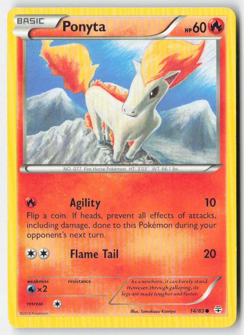 Ponyta 14/83 Regular Generations Moderately Played