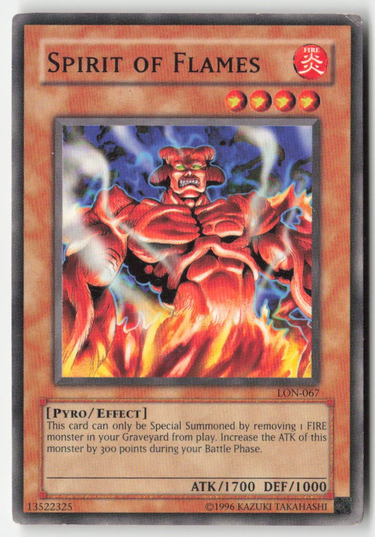 Spirit of Flames LON-067 Unlimited Common Moderately Played