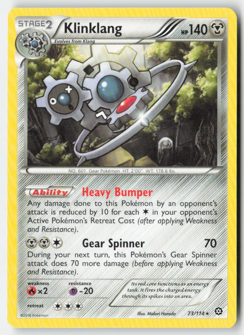 Klinklang 73/114 Regular Deck Exclusives Moderately Played, Front