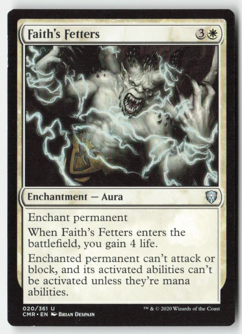 Faith's Fetters CMR 20 Uncommon Moderately Played