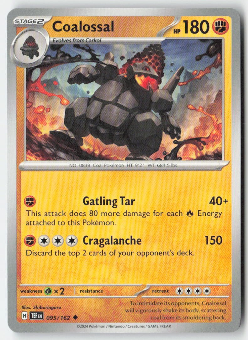 Coalossal 095/162 Regular Temporal Forces Moderately Played, Front