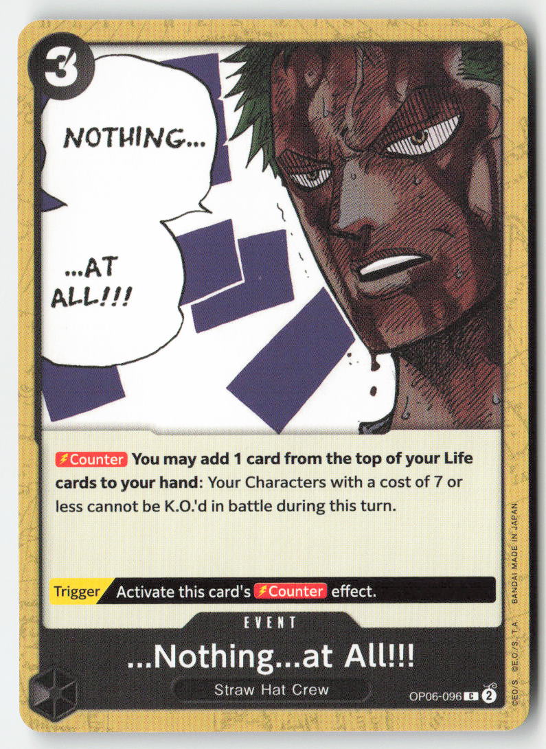 ...Nothing...at All!!! OP06-096 Normal Common Lightly Played