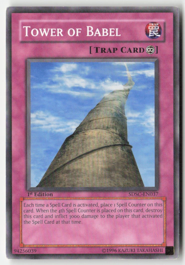 Tower of Babel SDSC-EN037 1st Edition Common Moderately Played, Front