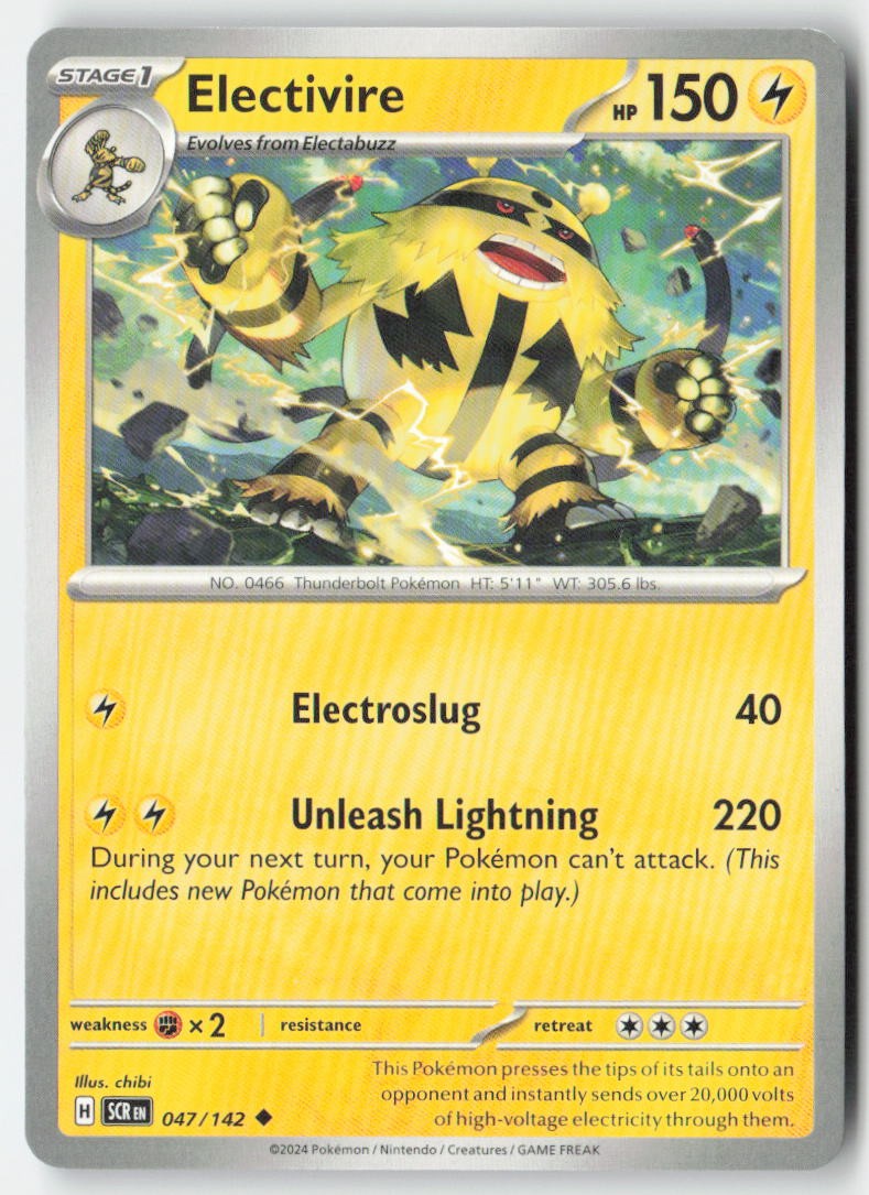 Electivire 047/142 Regular Stellar Crown Moderately Played