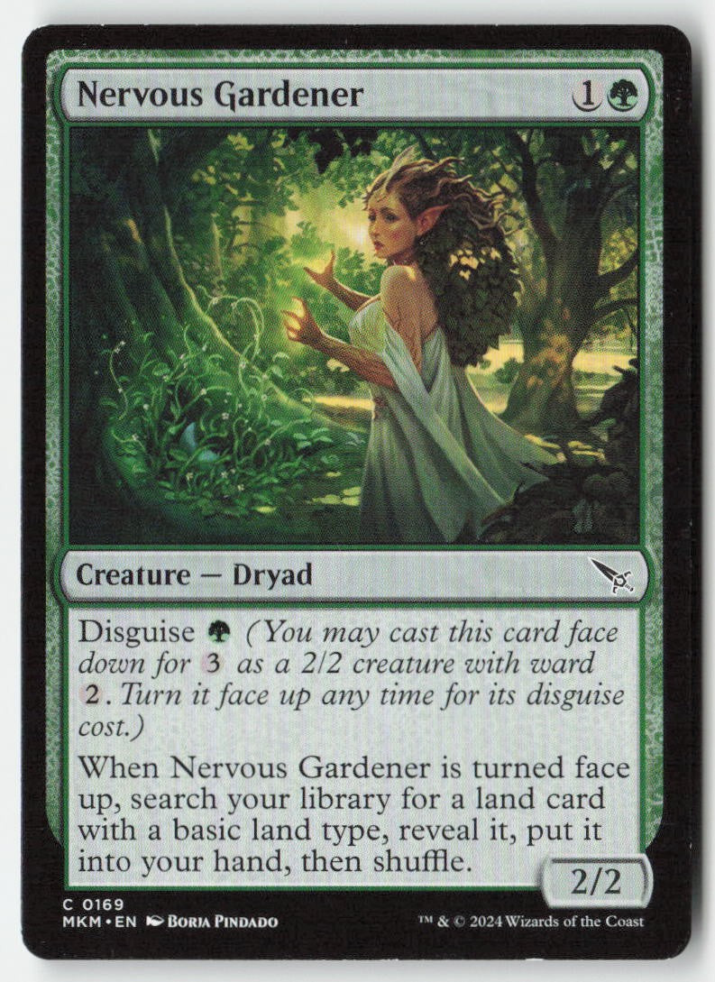 Nervous Gardener MKM 169 Common Moderately Played, Front