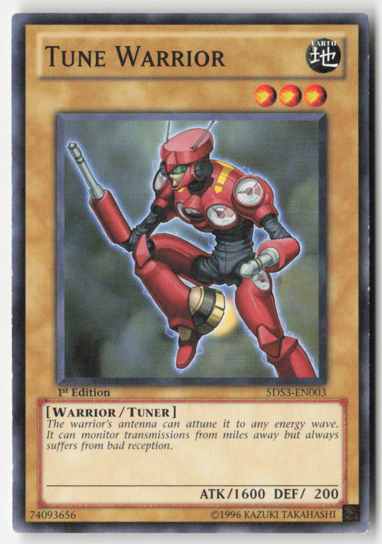 Tune Warrior 5DS3-EN003 1st Edition Common Moderately Played, Front