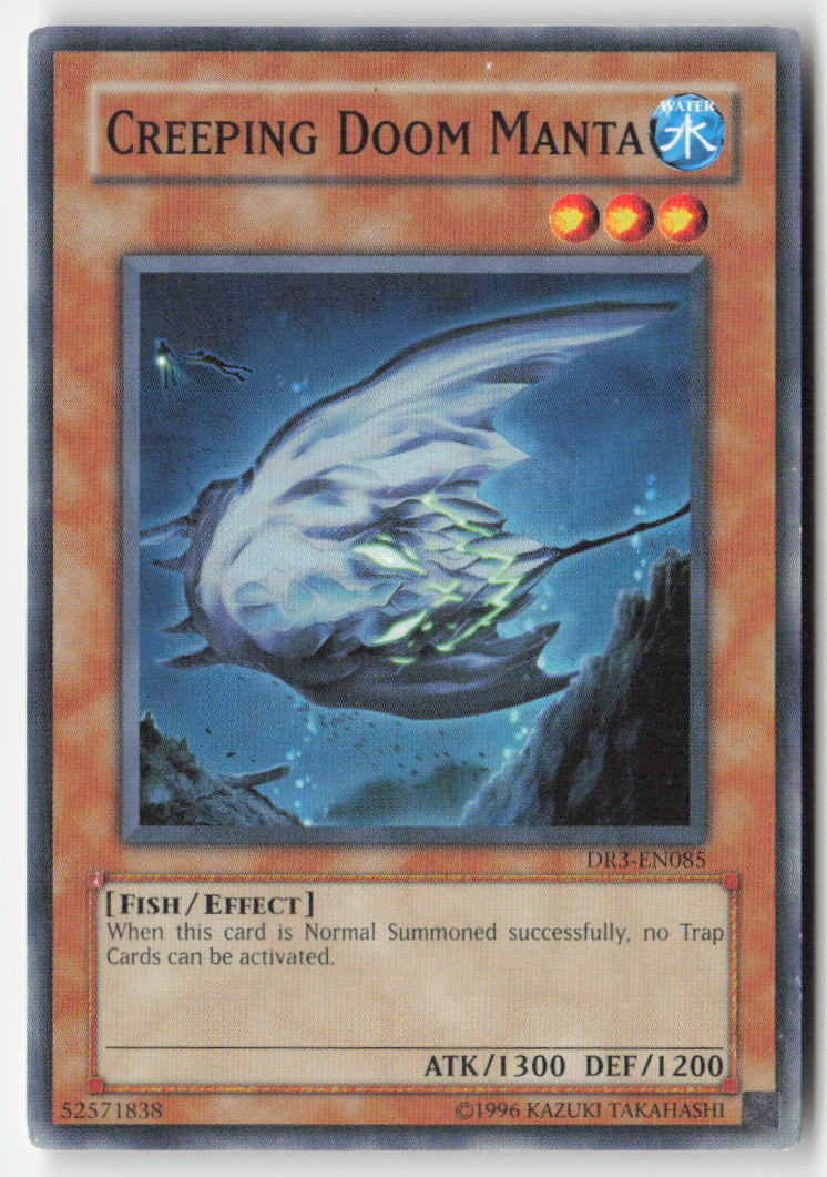 Creeping Doom Manta DR3-EN085 Unlimited Common Moderately Played, Front