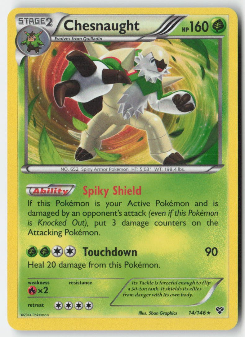 Chesnaught 14/146 Holo XY Moderately Played