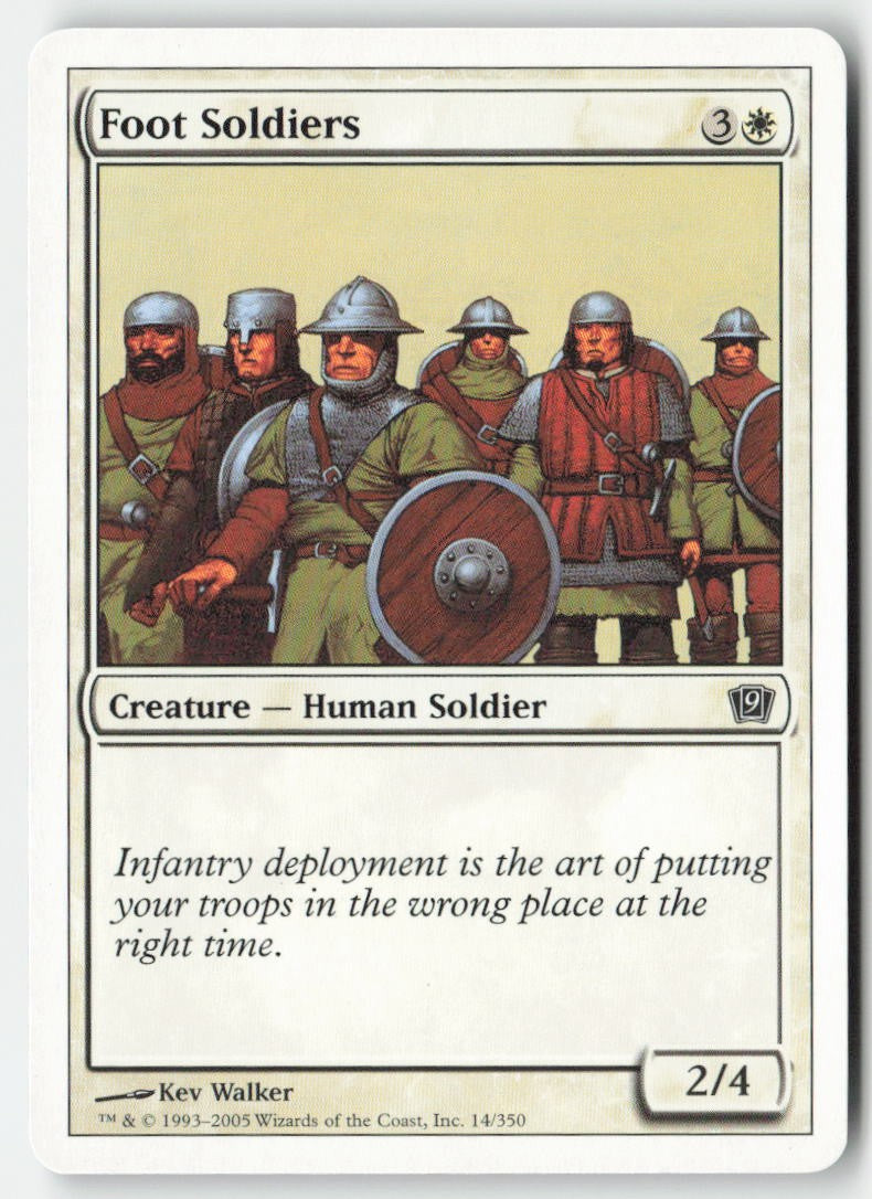 Foot Soldiers 9ED 14 Common Moderately Played, Front