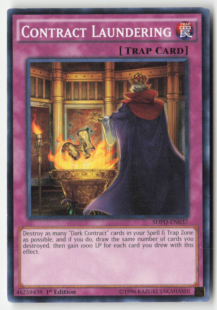 Contract Laundering SDPD-EN037 1st Edition Common Moderately Played, Front