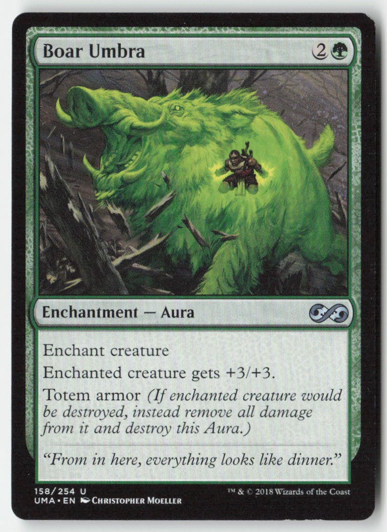 Boar Umbra UMA 158 Uncommon Moderately Played, Front