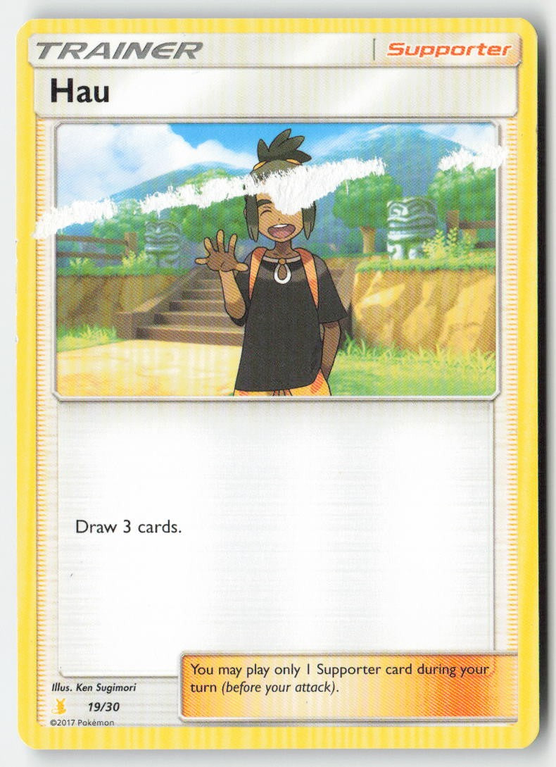 Hau 19/30 Regular SM trainer Kit (Lycanroc) Moderately Played