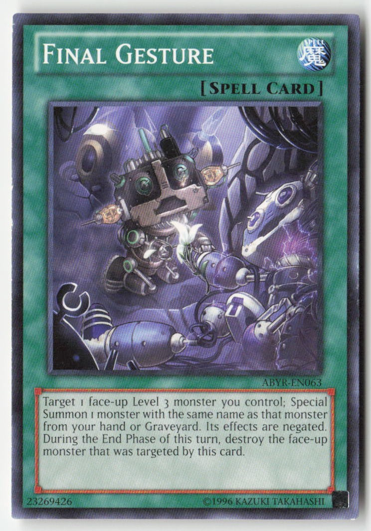 Final Gesture ABYR-EN063 Unlimited Common Moderately Played