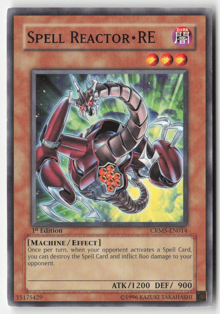 Spell Reactor RE CRMS-EN014 1st Edition Common Moderately Played