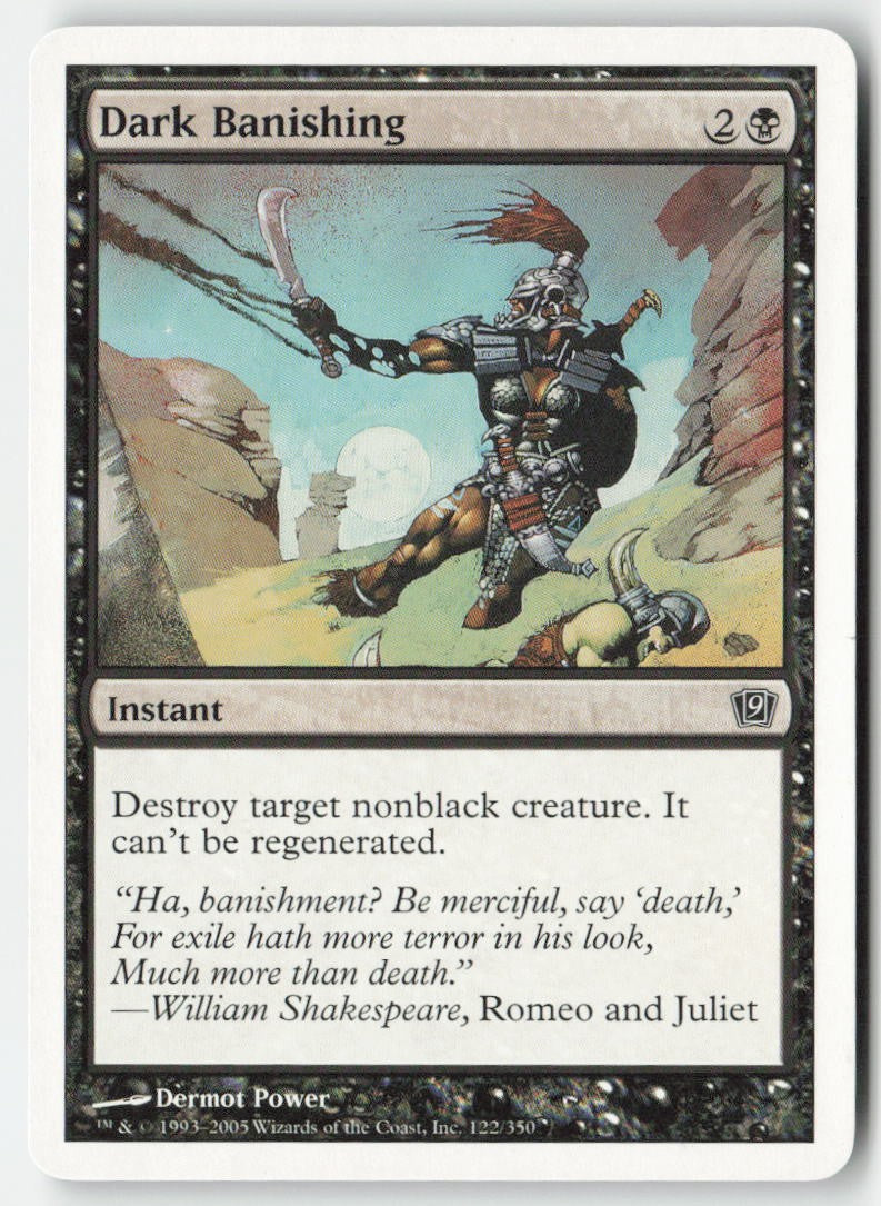 Dark Banishing 9ED 122 Common Moderately Played, Front