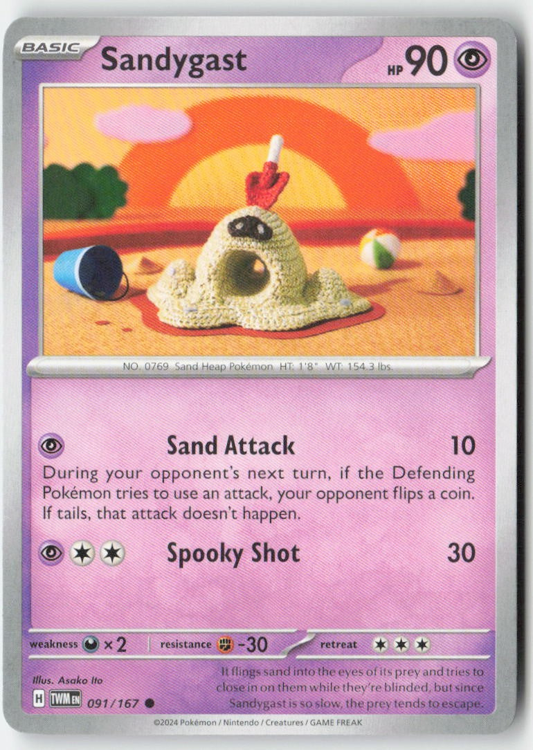 Sandygast 091/167 Regular Twilight Masquerade Moderately Played, Front