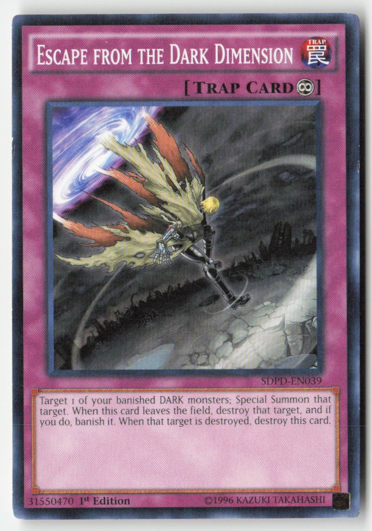 Escape from the Dark Dimension SDPD-EN039 1st Edition Common Moderately Played
