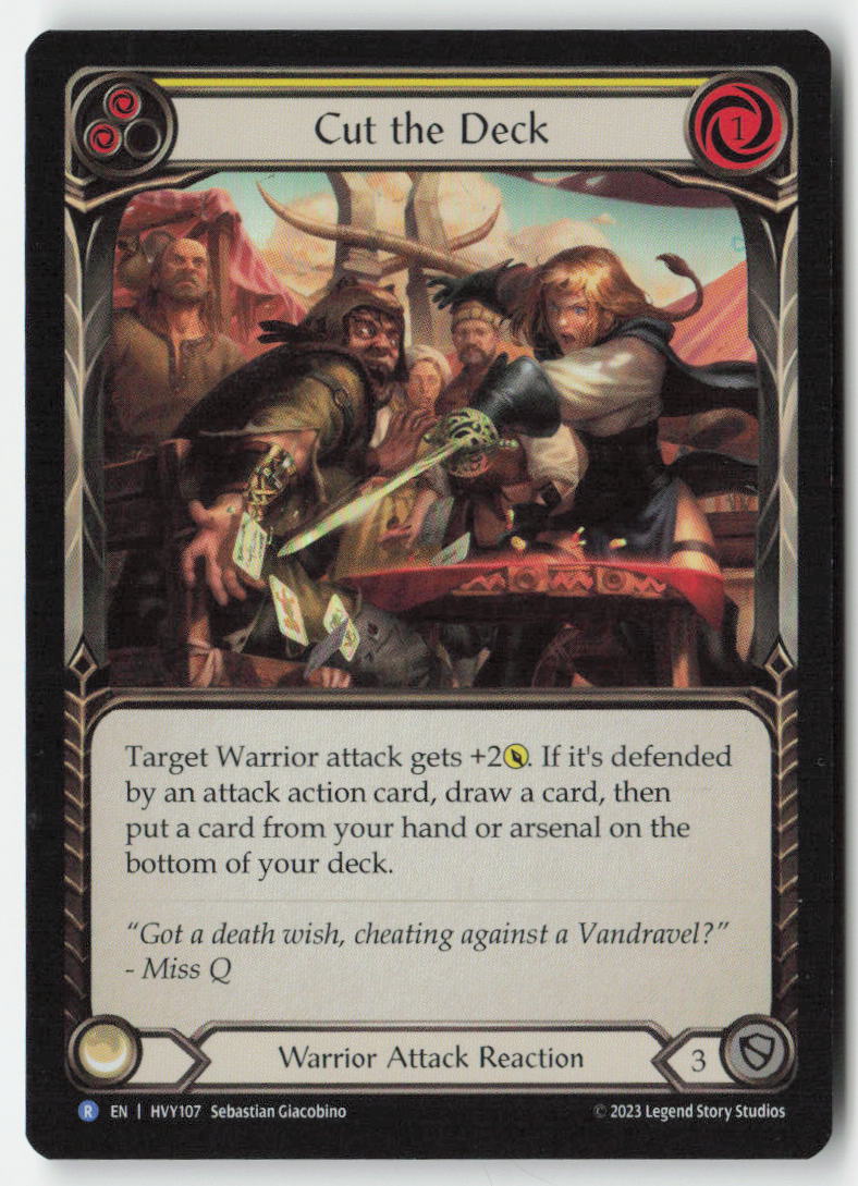 Cut the Deck (Yellow) #HVY107 - Heavy Hitters - Flesh and Blood - Rare - Near Mint