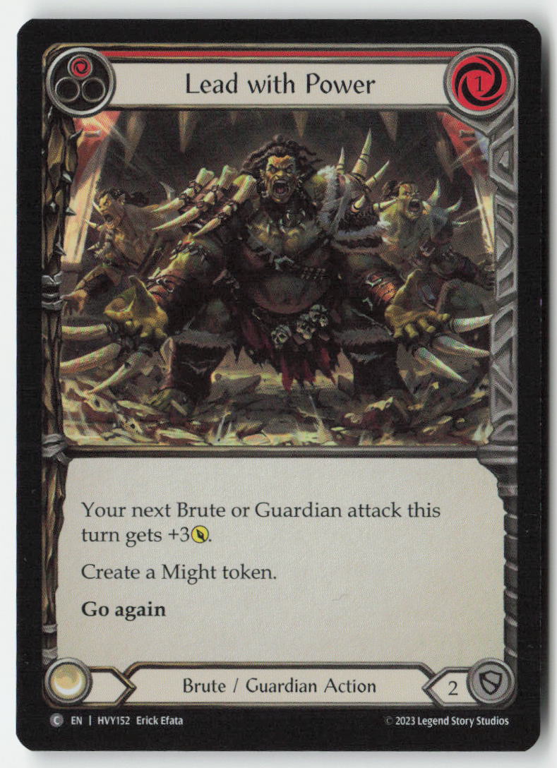 Lead with Power (Red) #HVY152 - Heavy Hitters - Flesh and Blood - Common - Near Mint