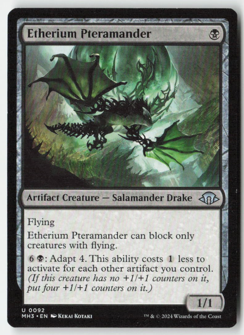 Etherium Pteramander MH3 92 Uncommon Moderately Played, Front