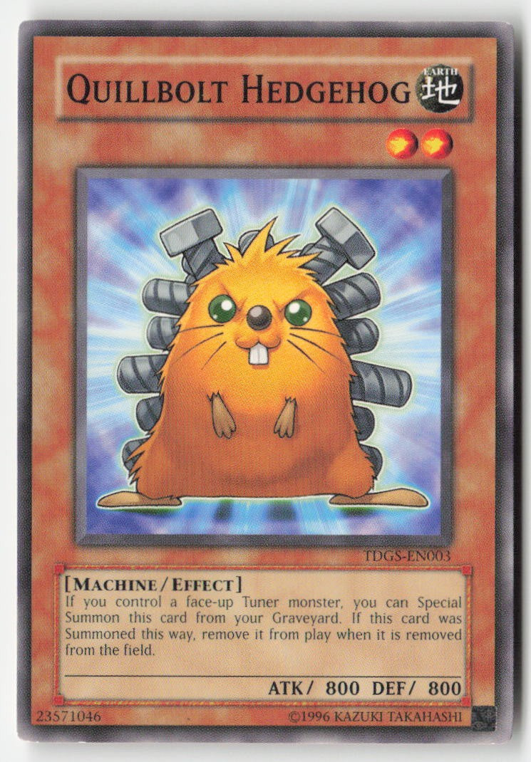 Quillbolt Hedgehog TDGS-EN003 Unlimited Common Moderately Played, Front