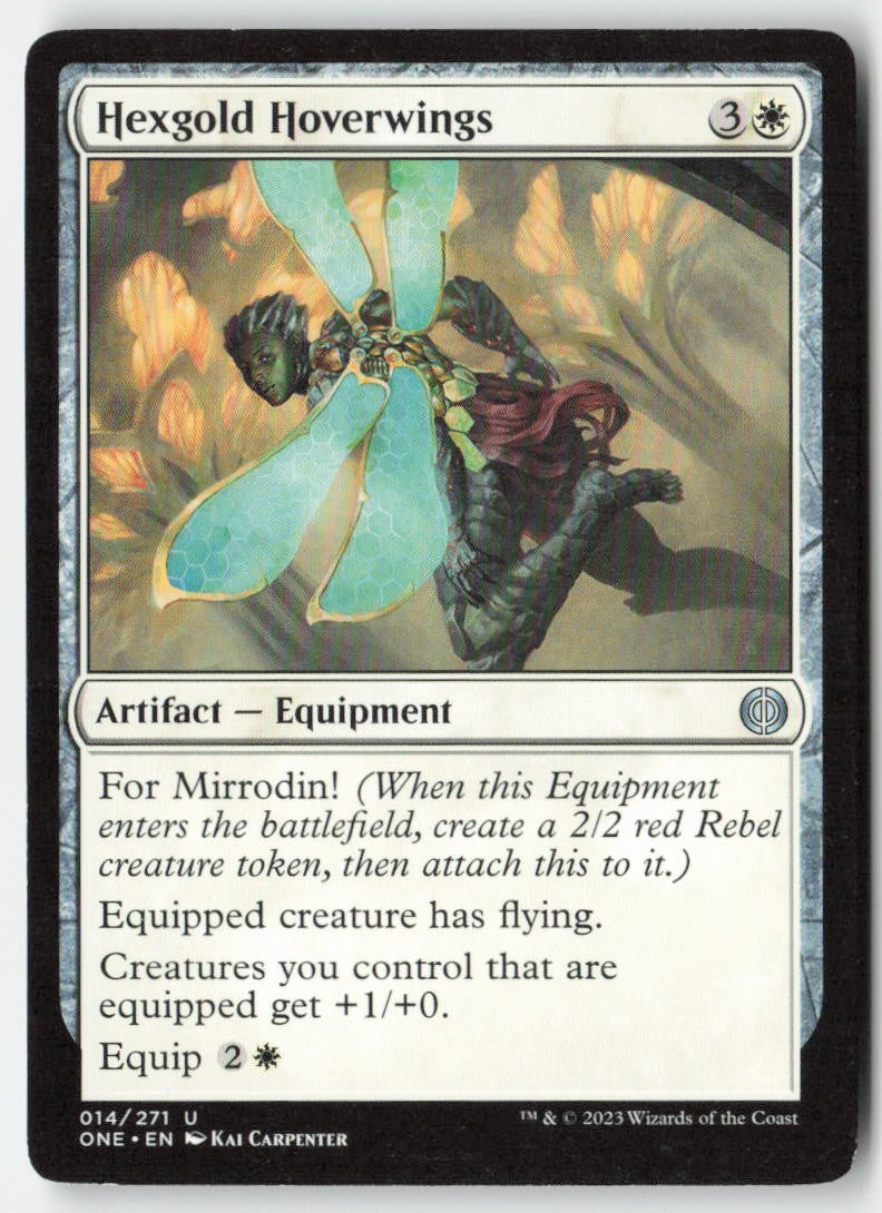 Hexgold Hoverwings ONE 14 Uncommon Moderately Played, Front