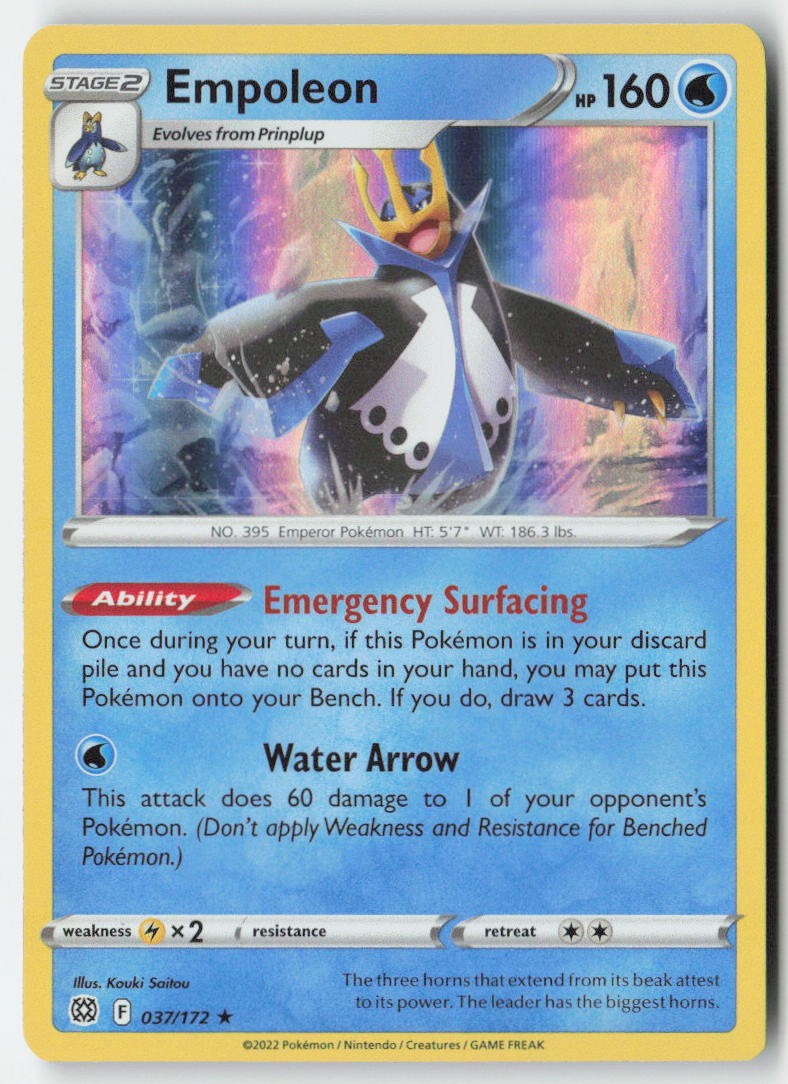 Empoleon 037/172 Holo Brilliant Stars Moderately Played
