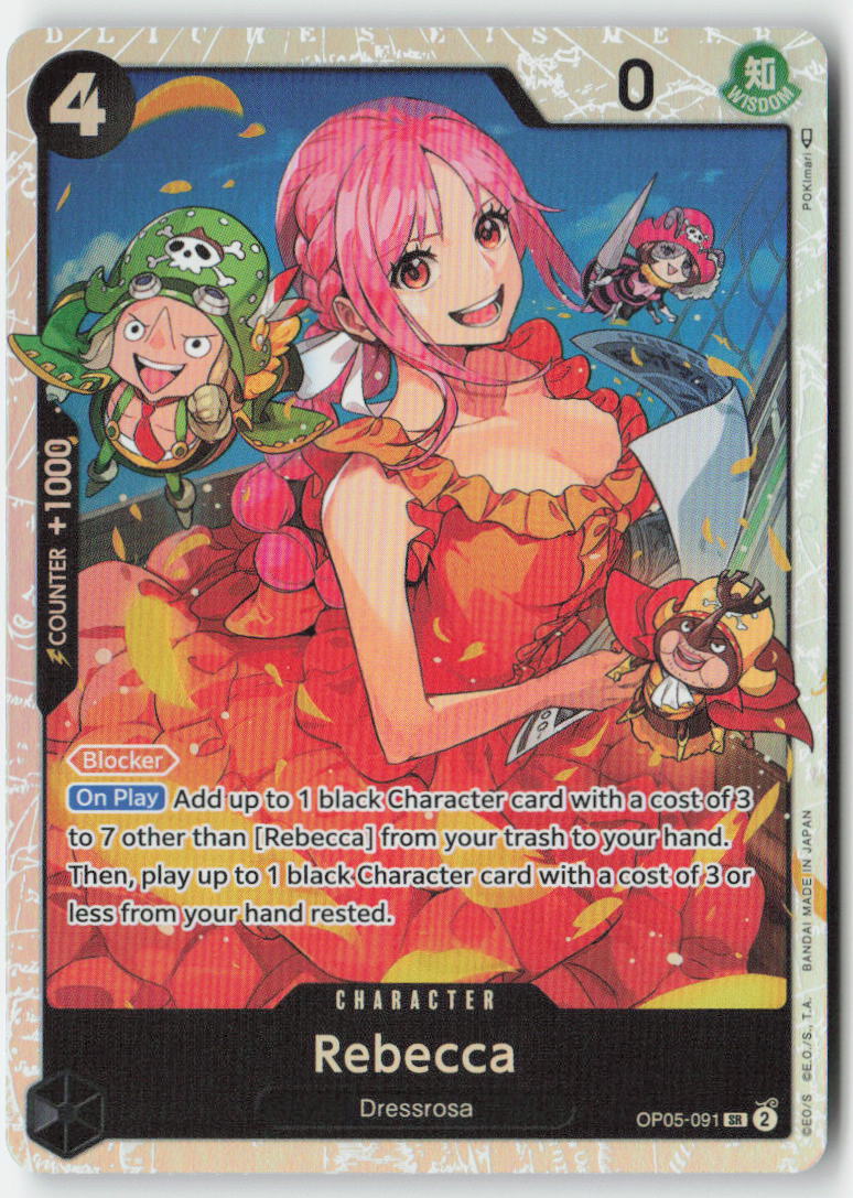 Rebecca OP05-091 Foil Super Rare Lightly Played