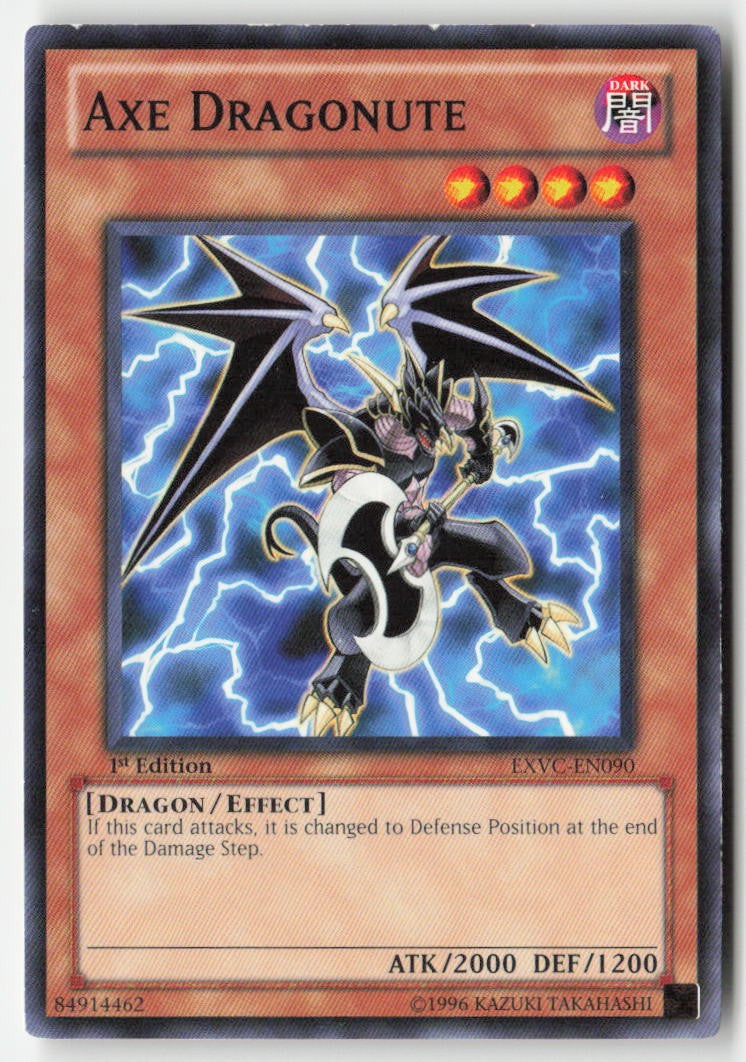 Axe Dragonute EXVC-EN090 1st Edition Common Moderately Played, Front