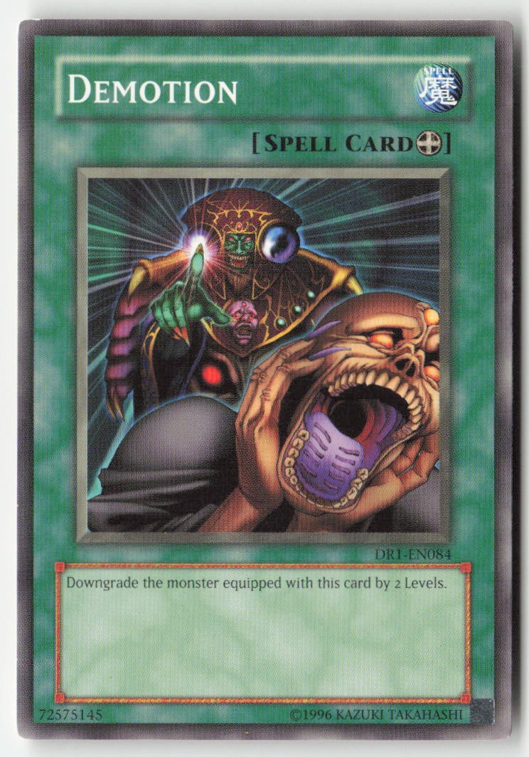 Demotion DR1-EN084 Unlimited Common Moderately Played, Front