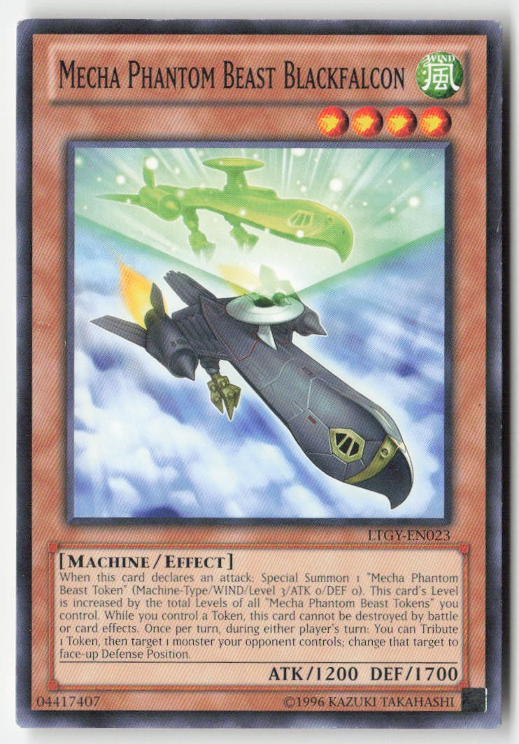 Mecha Phantom Beast Blackfalcon LTGY-EN023 Unlimited Common Moderately Played, Front