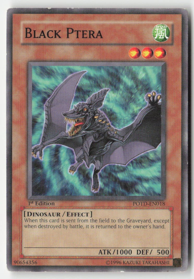 Black Ptera POTD-EN018 1st Edition Common Moderately Played, Front