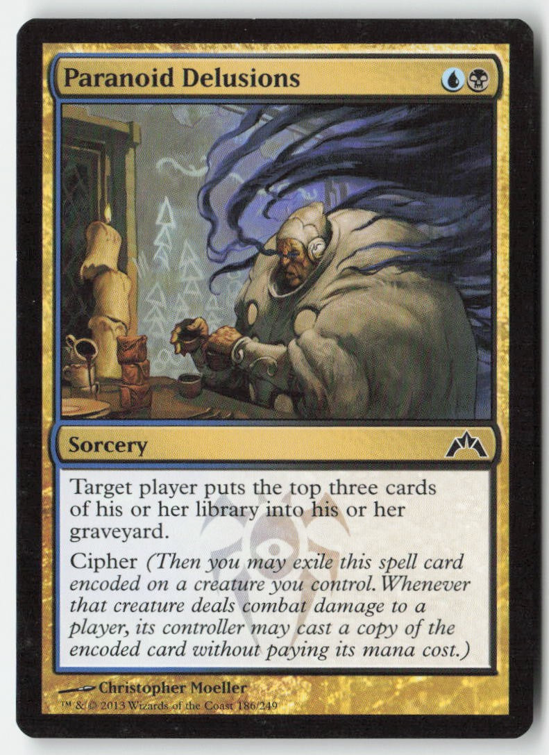 Paranoid Delusions GTC 186 Common Moderately Played