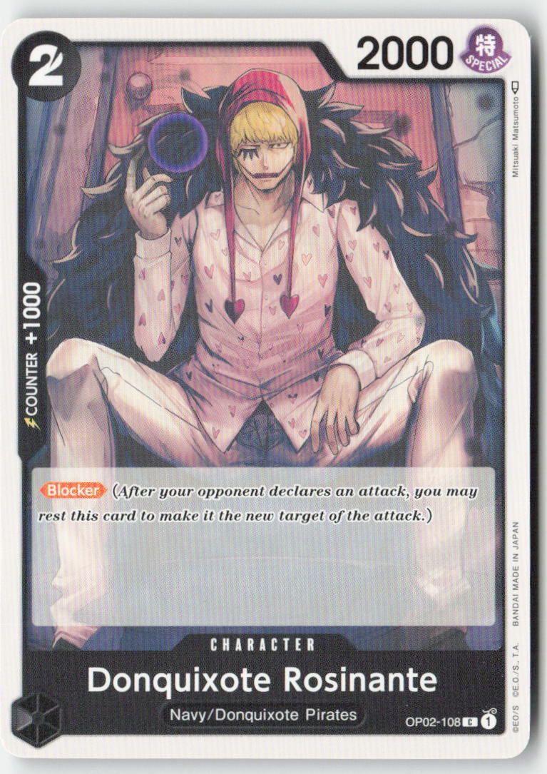 Donquixote Rosinante (ST-19 Reprint) OP02-108 Normal Common Lightly Played, Front