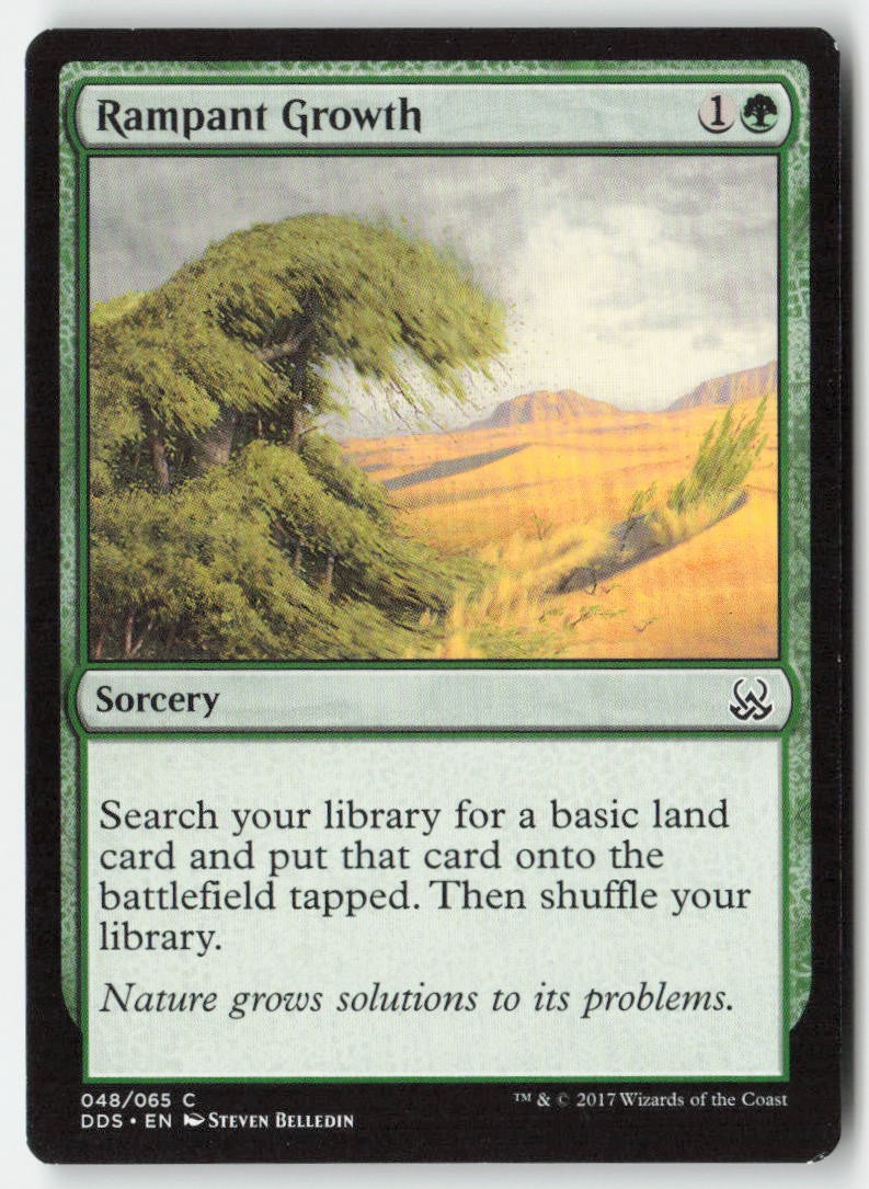Rampant Growth DDS 48 Common Moderately Played, Front