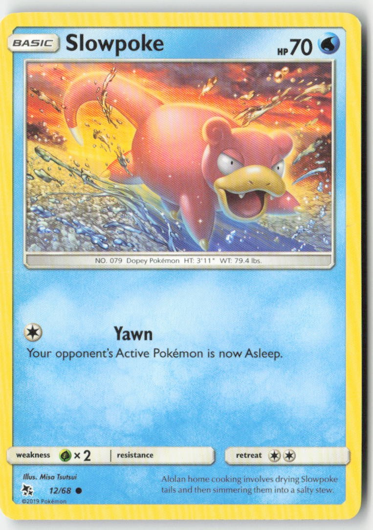 Slowpoke 12/68 Regular Hidden Fates Moderately Played