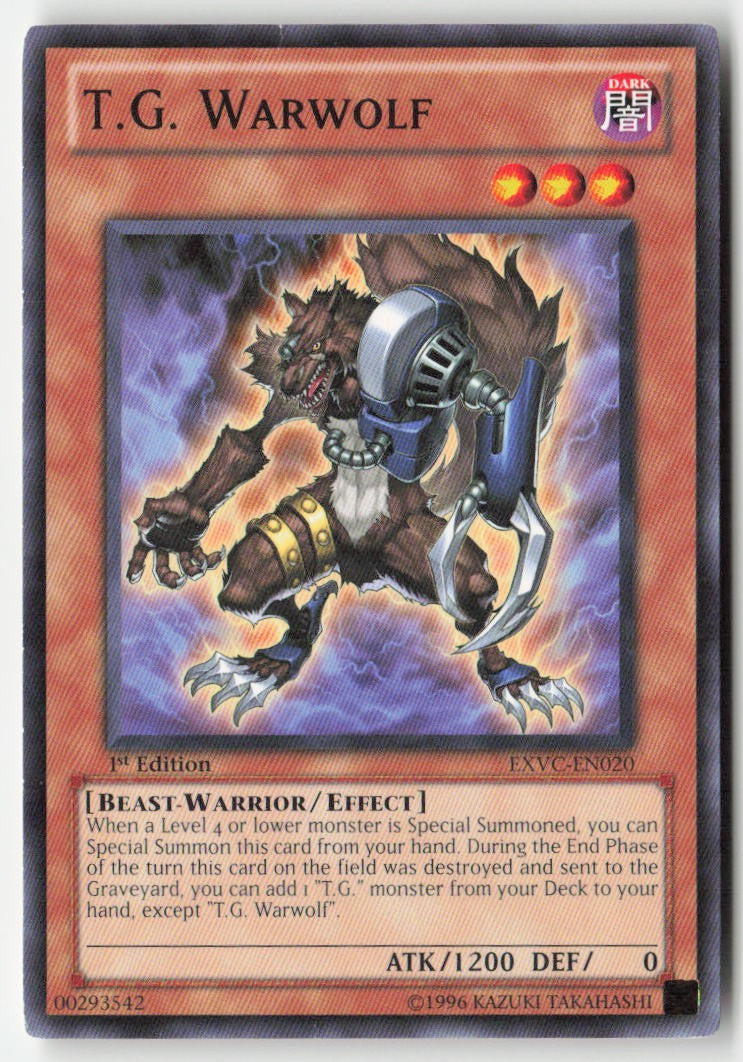 T.G. Warwolf EXVC-EN020 1st Edition Common Moderately Played