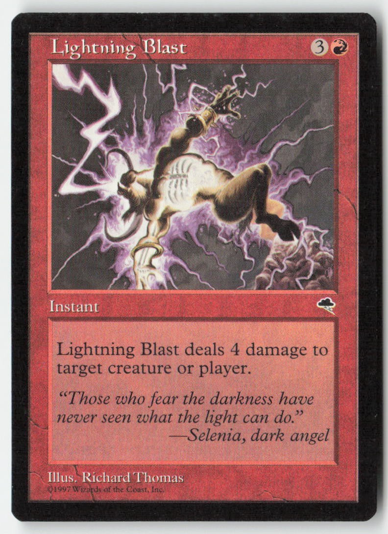 Lightning Blast TMP 185 Common Moderately Played