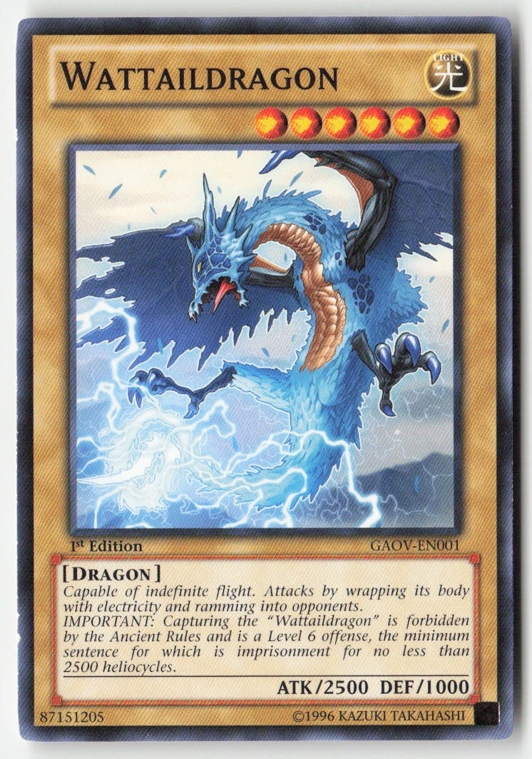 Wattaildragon GAOV-EN001 1st Edition Common Moderately Played, Front