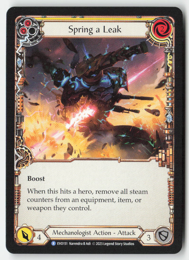 Spring a Leak (Yellow) #EVO151 - Bright Lights - Flesh and Blood - Rare - Near Mint, Front