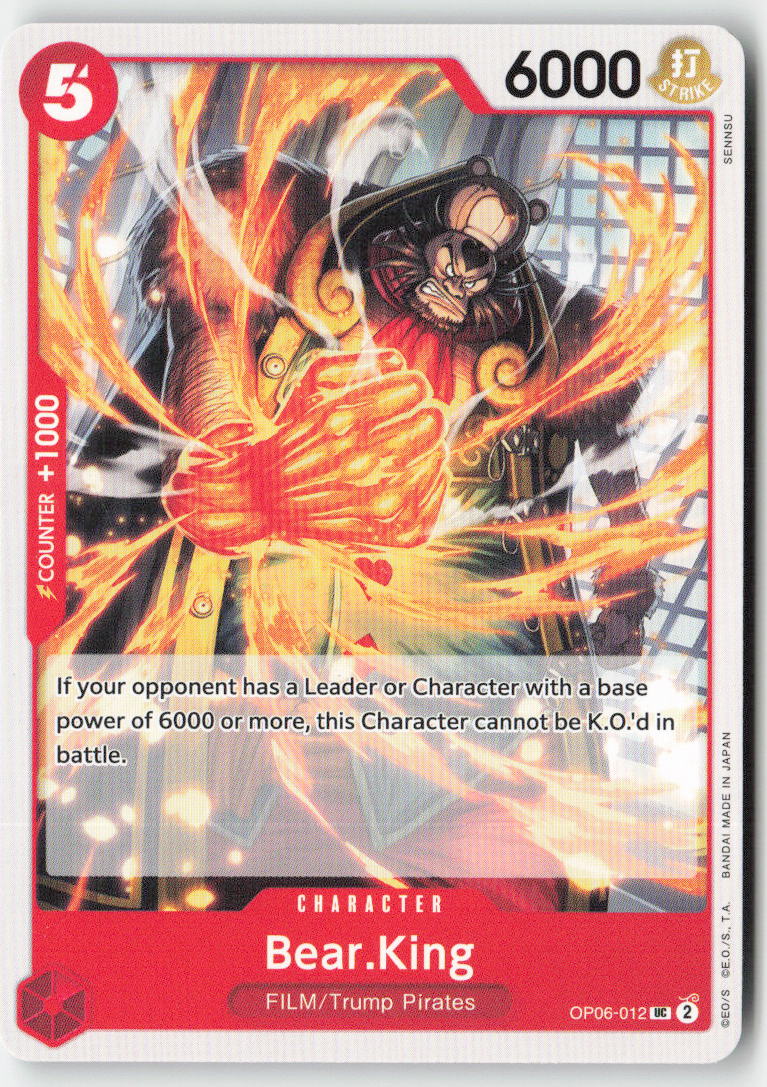 Bear.King OP06-012 Normal Uncommon Lightly Played, Front