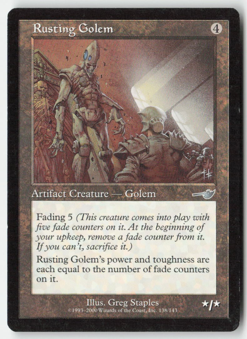 Rusting Golem NEM 138 Uncommon Moderately Played