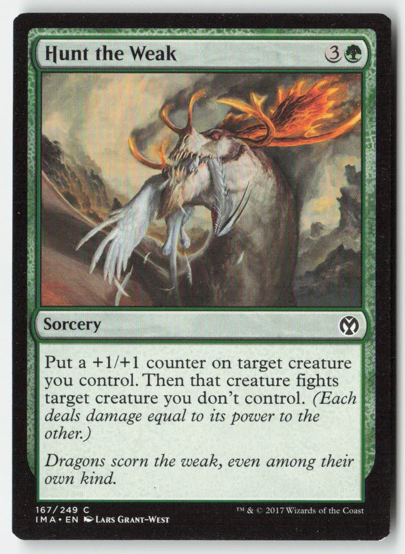 Hunt the Weak IMA 167 Common Moderately Played, Front
