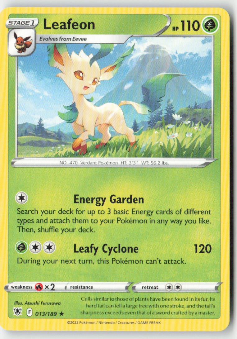 Leafeon 013/189 Regular Astral Radiance Moderately Played