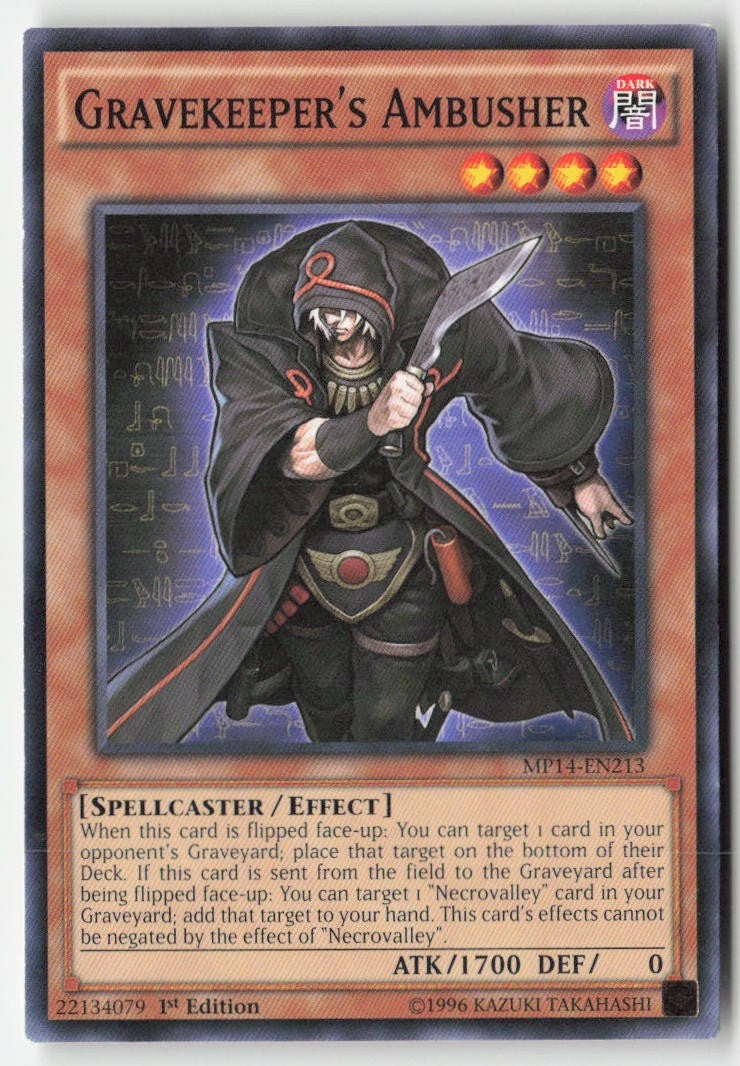 Gravekeeper's Ambusher MP14-EN213 1st Edition Common Moderately Played