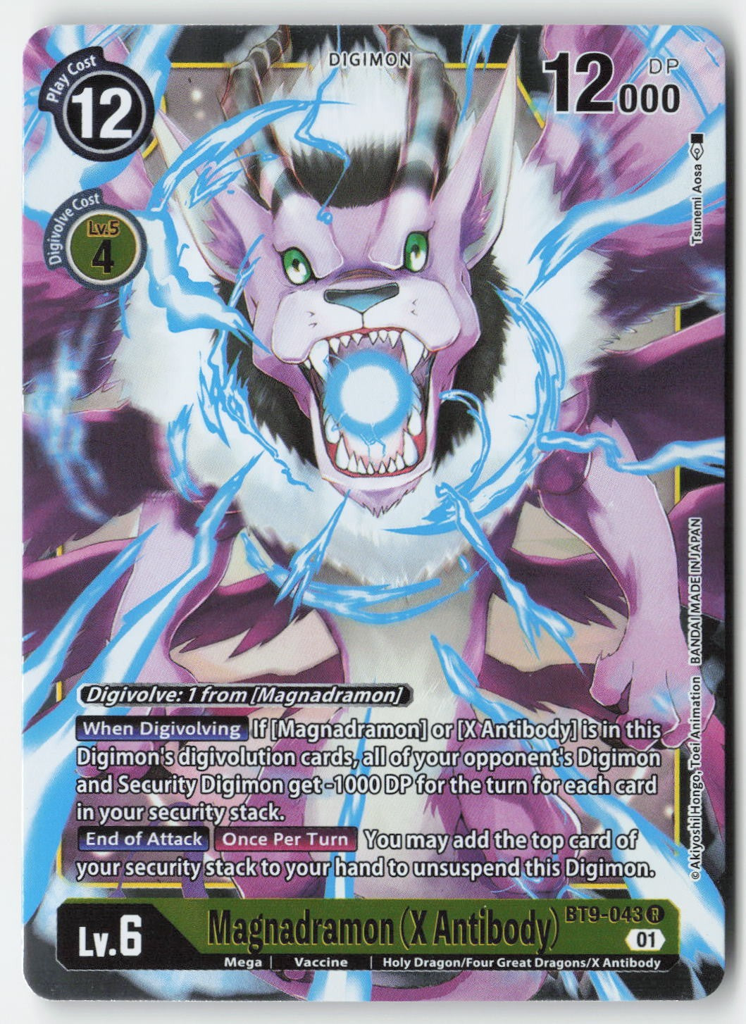 Magnadramon (X Antibody) BT9-043 Foil Rare Lightly Played